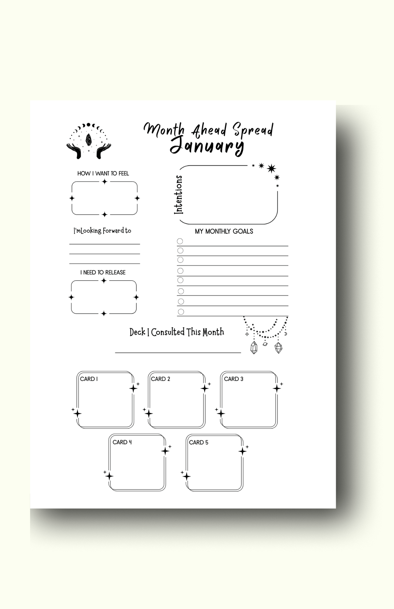 Card Planner Interior Page 3