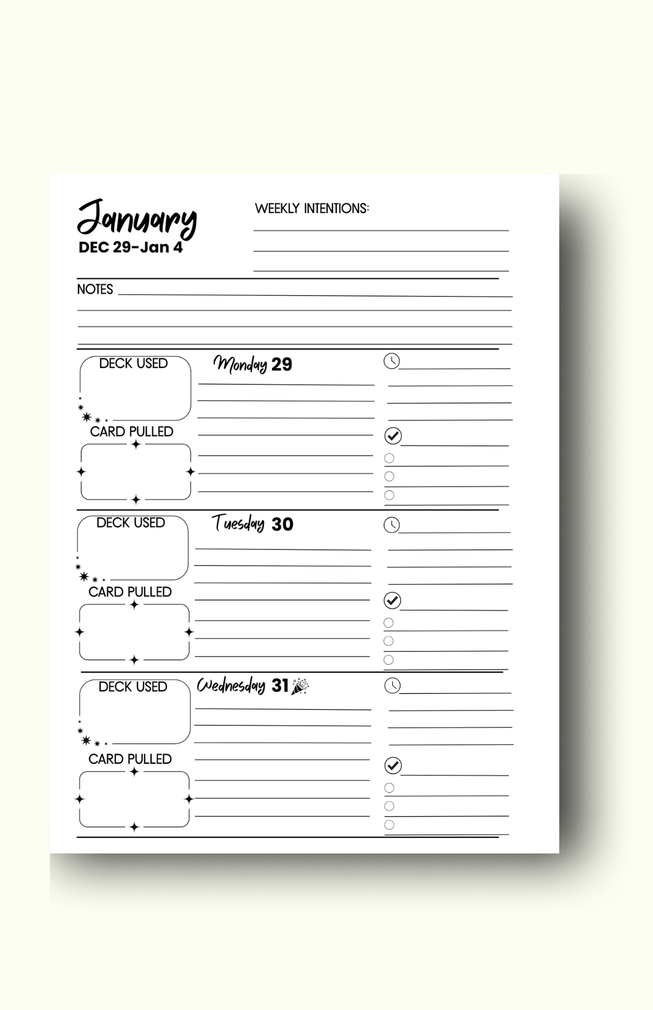 Card Planner Interior Page 4